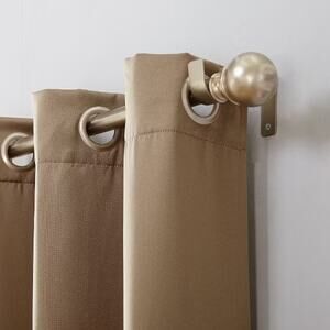 Sun Zero 54x108" Room Darkening Seymour Grommet Curtain Panel Taupe*#